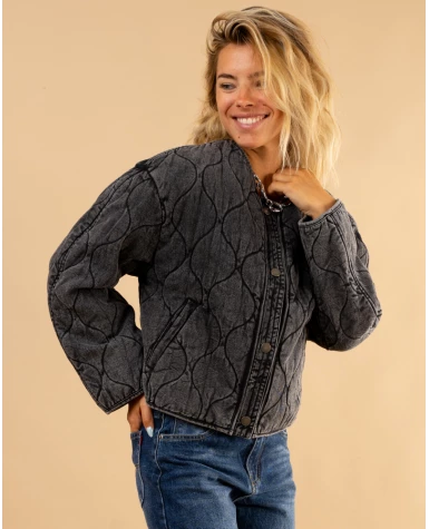 Veste matelassée pressions