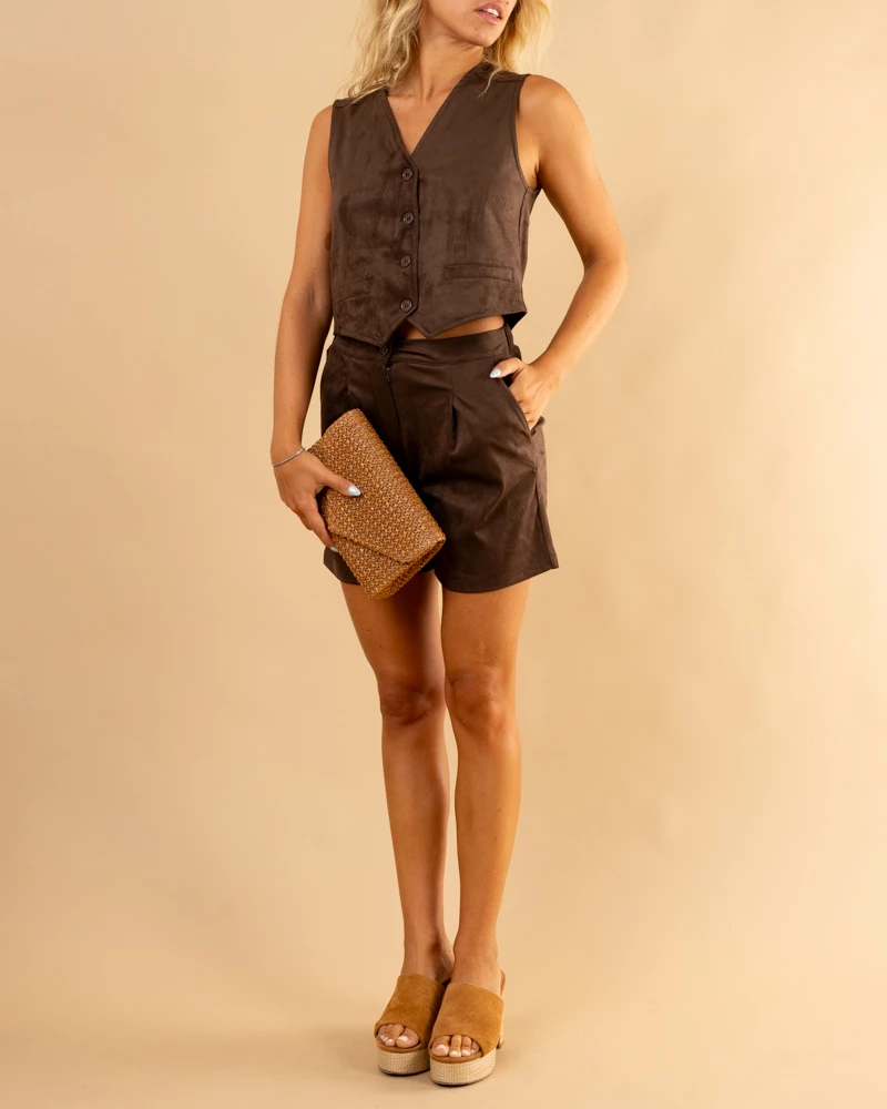 Short suédine sierra