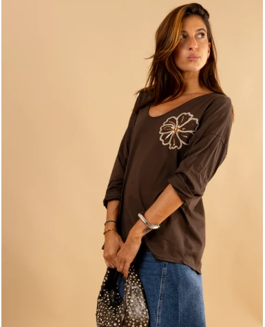 T-shirt fleurs