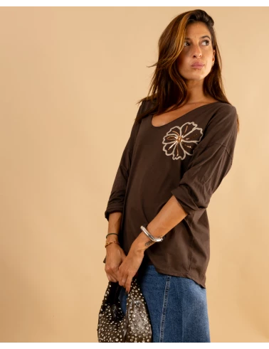 T-shirt fleurs