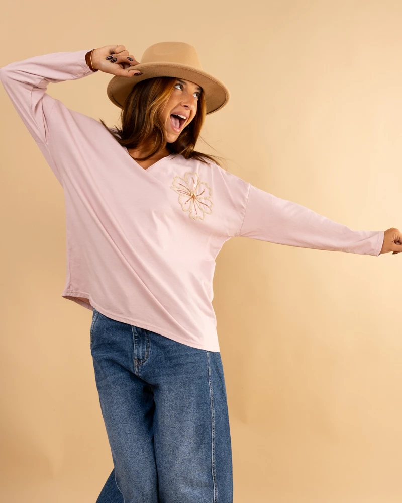T-shirt fleurs