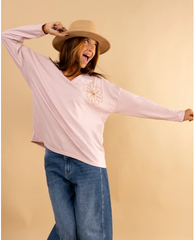 T-shirt fleurs