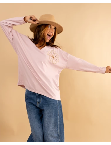 T-shirt fleurs