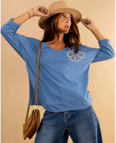 T-shirt fleurs