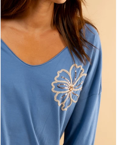 T-shirt fleurs