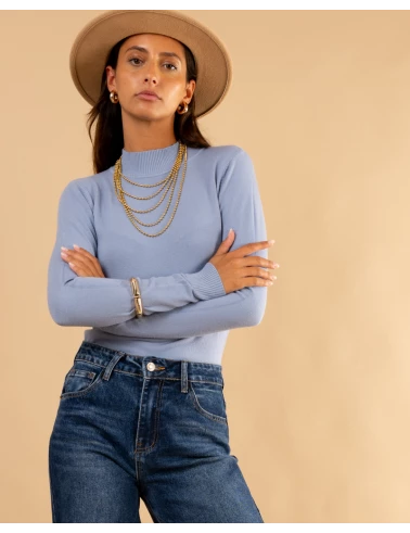 Pull col montant