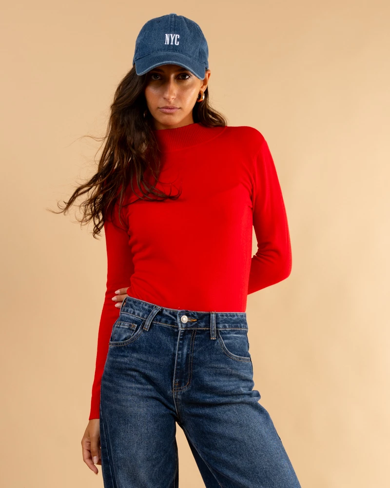 Pull col montant