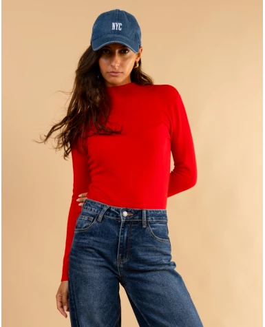 Pull col montant
