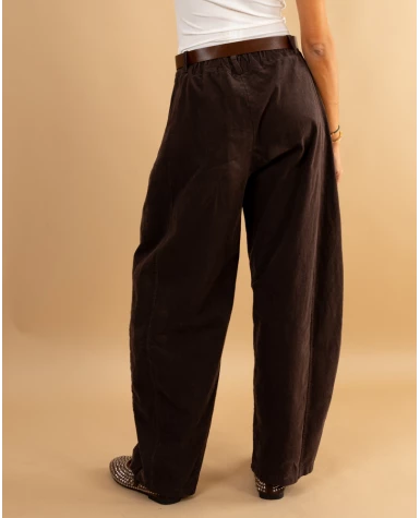 Pantalon balloon côtelé