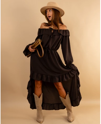 Robe longue volants