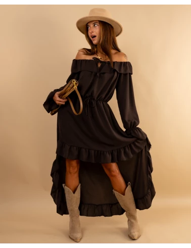 Robe longue volants