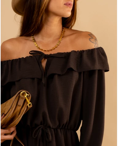 Robe longue volants