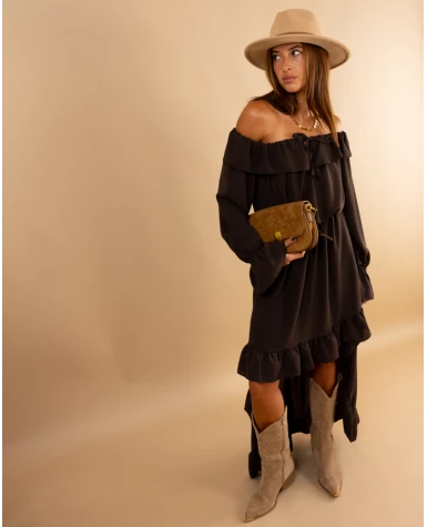Robe longue volants