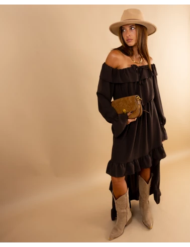 Robe longue volants
