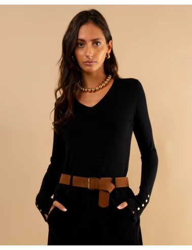 Pull col en v boutons