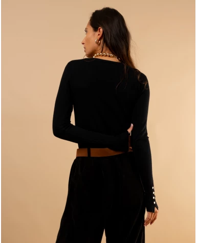 Pull col en v boutons