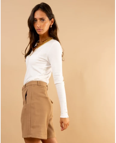 Pull col en v boutons