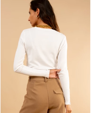 Pull col en v boutons