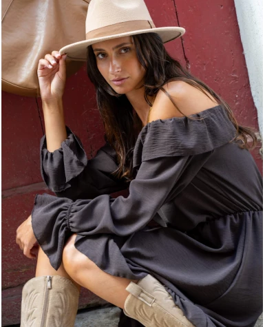 Robe longue volants