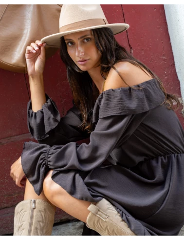Robe longue volants