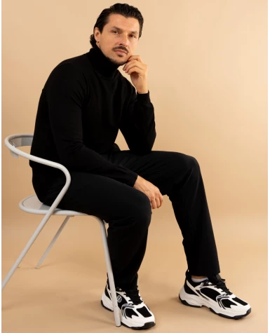 Pull col roulé