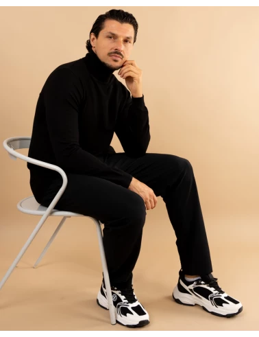Pull col roulé