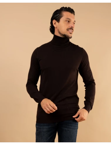 Pull col roulé
