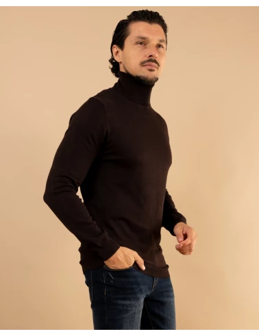 Pull col roulé