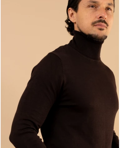 Pull col roulé