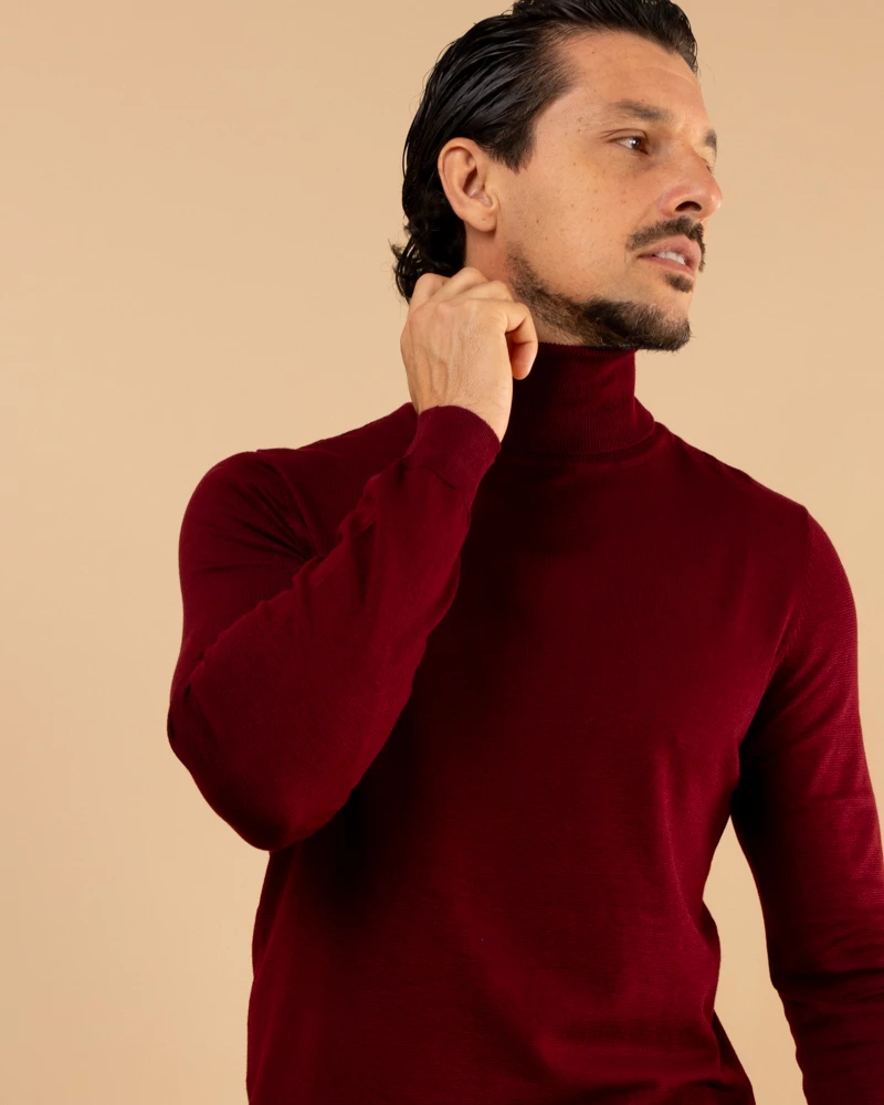 Pull col roulé
