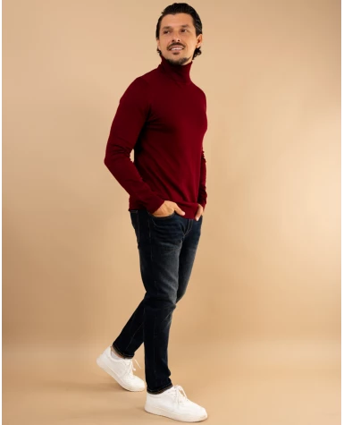 Pull col roulé