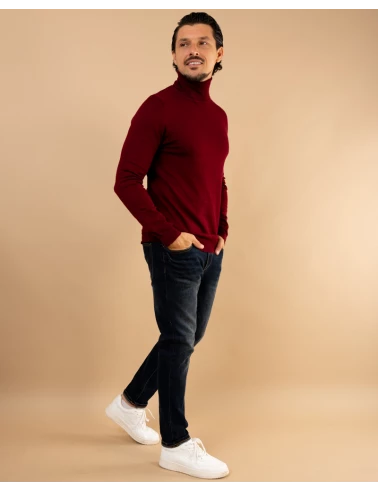 Pull col roulé