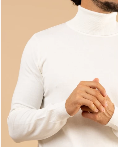 Pull col roulé