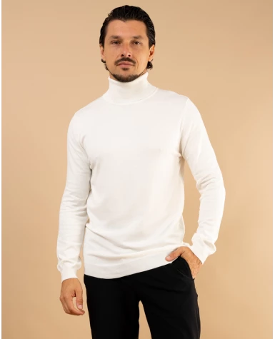 Pull col roulé