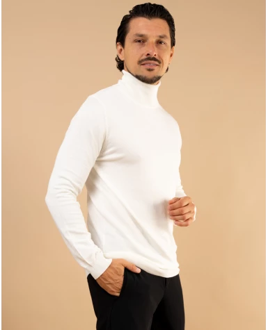 Pull col roulé