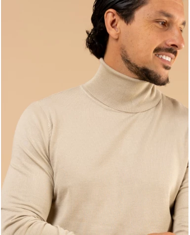 Pull col roulé