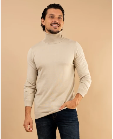 Pull col roulé