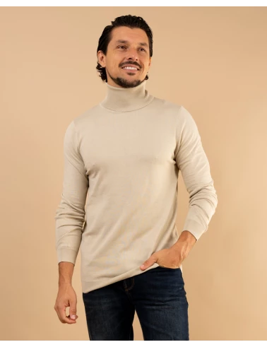 Pull col roulé