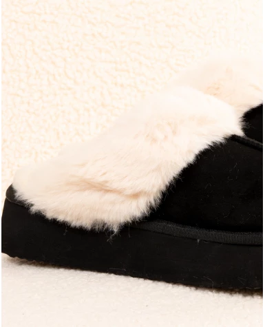 Chaussons fourrés plateforme