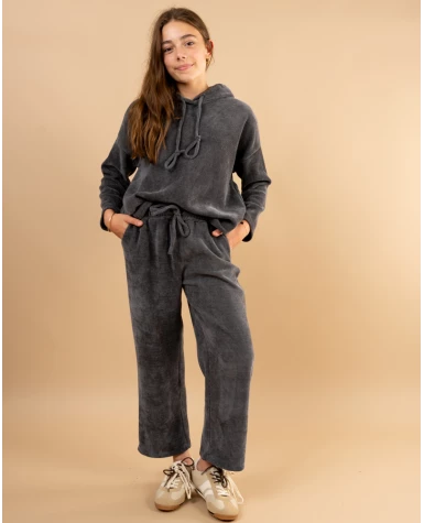 Pantalon large velours