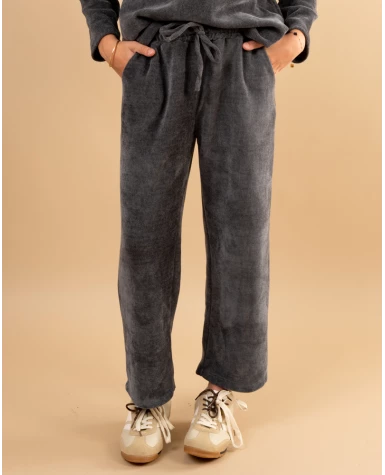 Pantalon large velours