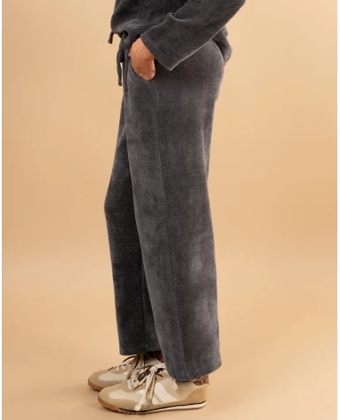 Pantalon large velours