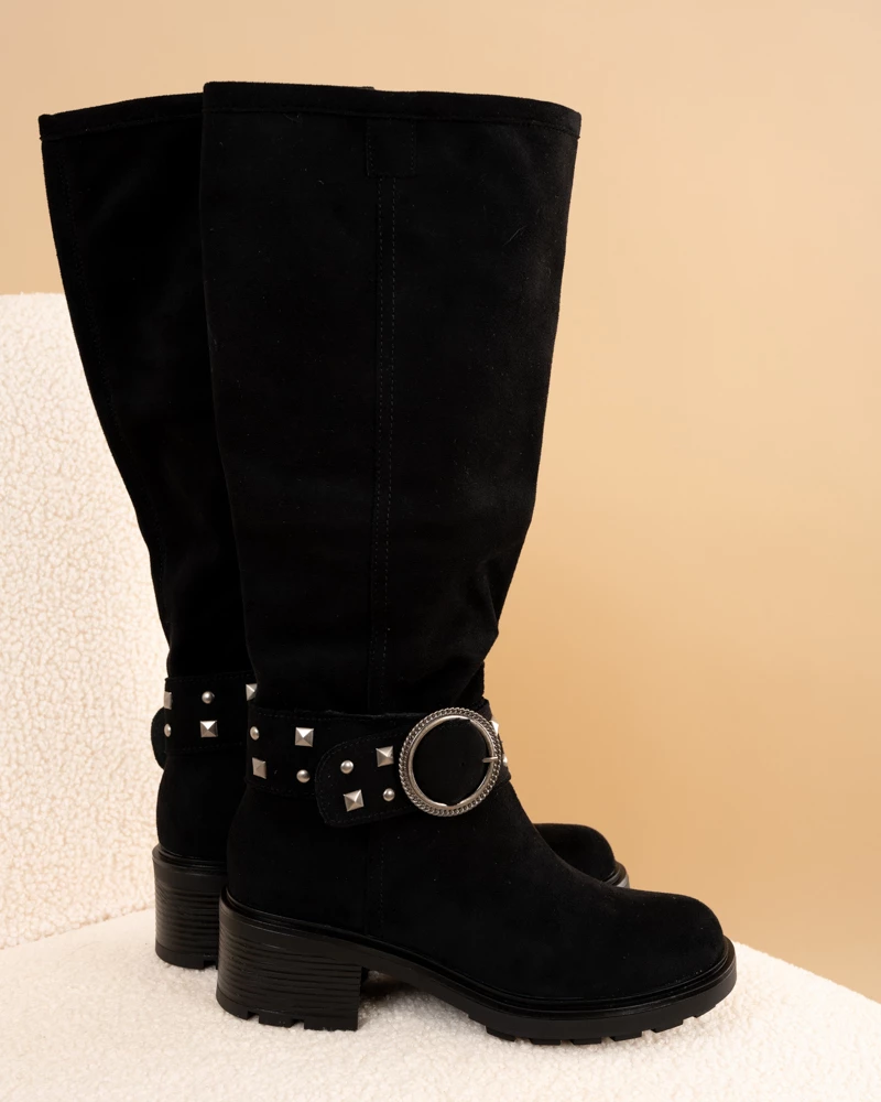 Bottes ceinture façon daim