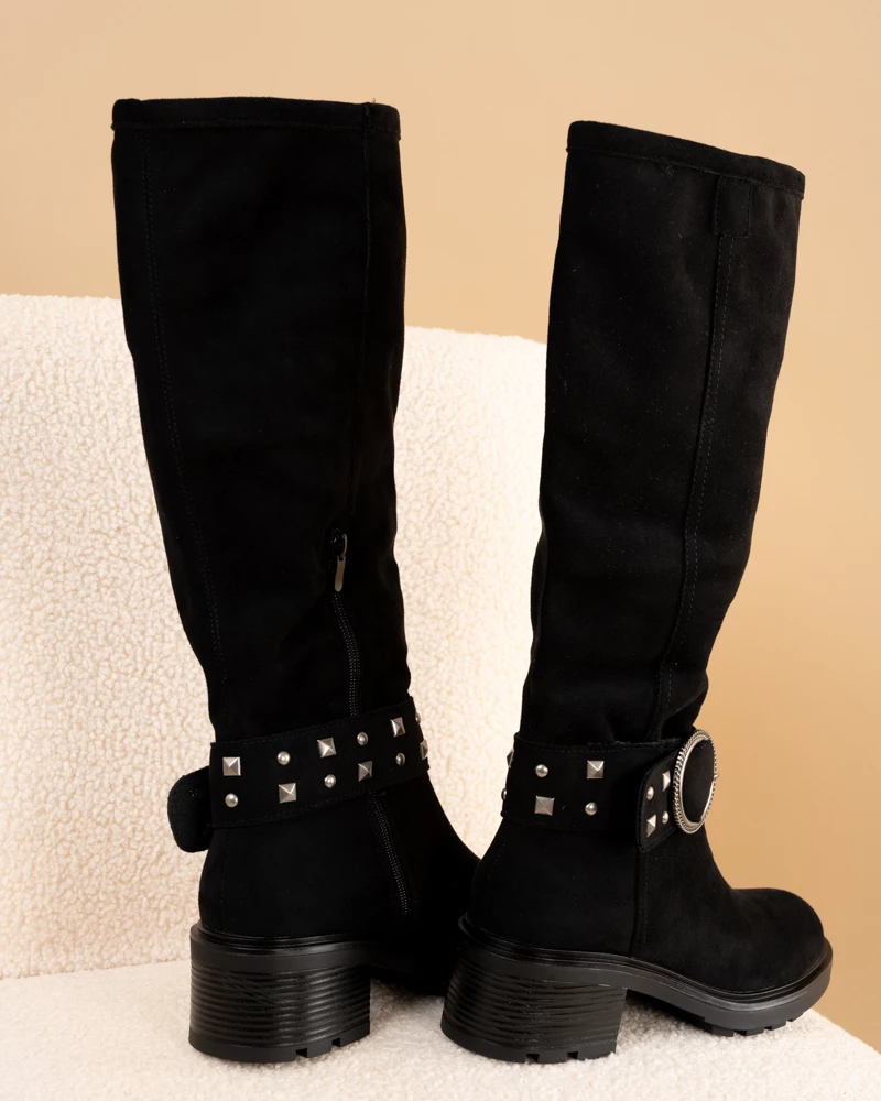Bottes ceinture façon daim