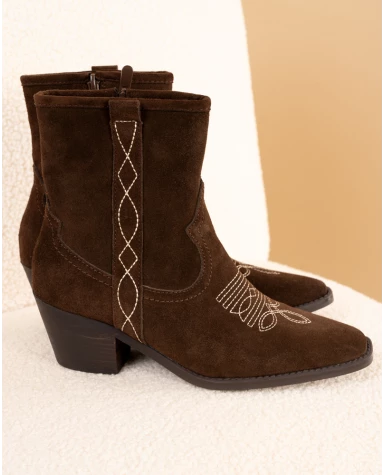 Santiags marron daim