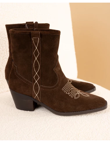Santiags marron daim