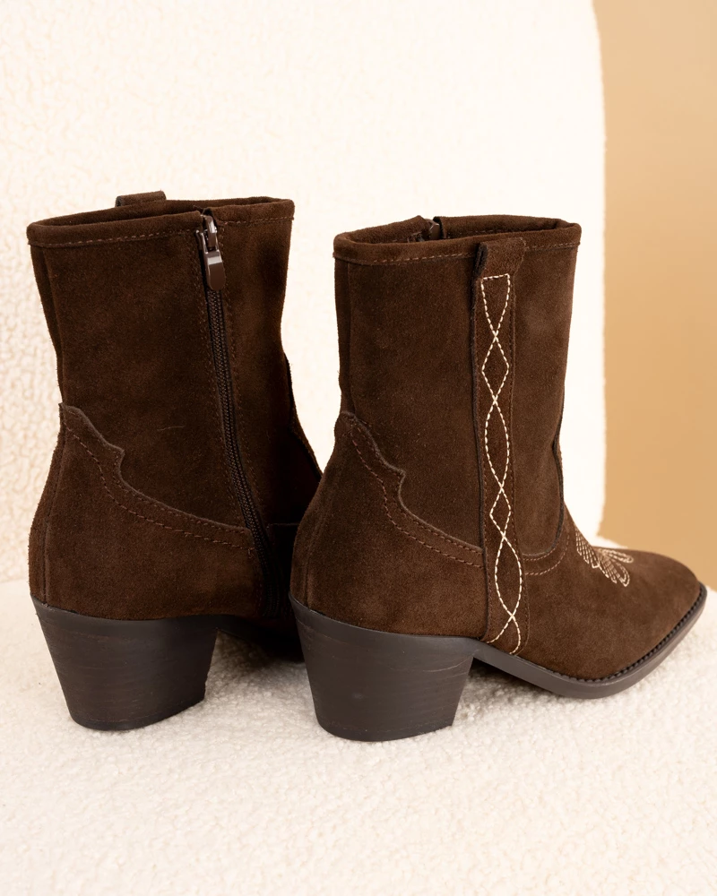 Santiags marron daim