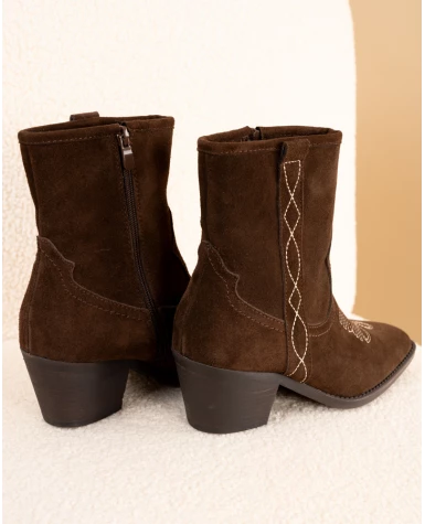 Santiags marron daim