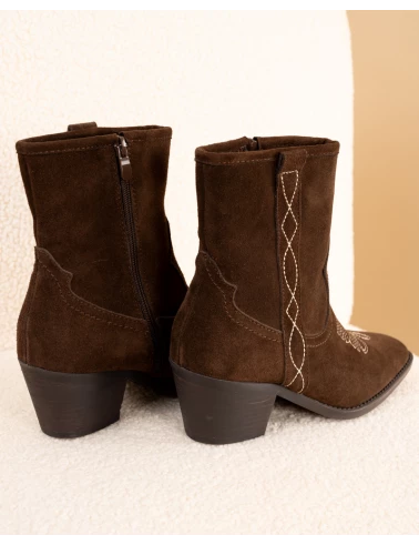 Santiags marron daim