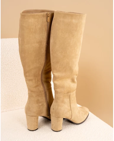 Bottes talons suédine